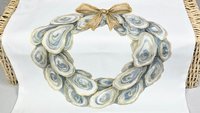 oyster shell wreath throw pillows for couch unique home decor gift for women, coastal kitchen towels for summer, best gifts for her, beachy