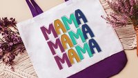 mama mama mama tote bags for moms, first time mom gifts from sister, funny mom bag for church, best gifts for her, bonus mom birthday gifts