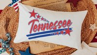 Custom Tennessee pillow for couch, best gifts for her, long pillows for full beds, patriotic decor for home, Tennessee gift for women, dorm