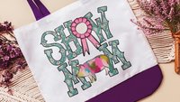 show mom pig tote bags for women, raising pigs country girl gifts, farmers market bag for sister, Berkshire pig gifts for pig lovers, Duroc