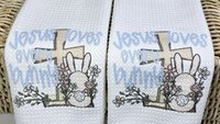 Jesus loves every bunny Easter throw pillows for nursery, Christian Easter basket stuffers for kids, Easter bunny decorative pillow covers