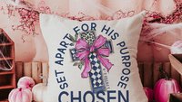 Chosen for his purpose religious kitchen towels Christian throw pillow for living room, Easter hostess gift for sister, Colossians 3:12