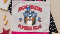 Dog bless America Bernese mountain dog tote bag for books, berner mom patriotic bernie gift for women, reusable grocery bag cute dog gift
