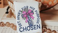 Chosen for his purpose religious kitchen towels Christian throw pillow for living room, Easter hostess gift for sister, Colossians 3:12