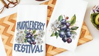 berry kitchen towel for summer, fruit kitchen decor, huckleberry gift set, huckleberry decor, cottagecore hand towel, bilberry blueberries