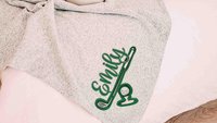 personalized golf blanket woman golfer graduate gift, carolina blue golf decor high school golf girls name throw blanket, college golf gifts