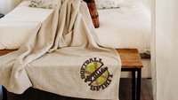 Personalized softball spirit name blanket 50 x 60, softball Mothers day gift for mother in law, carolina blue name throw blanket for sofa