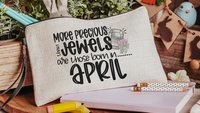 more precious than jewels Christian tote bag for women, Proverbs 3:15 wristlet bag, April gifts for daughter, April birthday gift for her