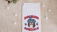 dog Bless America golf towel for Dad, German shepherd gifts guy golf gifts for men, patriotic golf bag towel dog dad Fathers day gift for