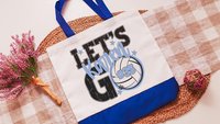 Personalized volleyball tote bag for women, lady volleyball gift wristlet with zipper, volleyball gifts for her, lady volleyball tournament