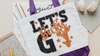 personalized cheerleading tote bag for girls, cheer wristlet with name, high school graduation gifts for daughter, 2026 cheer senior gifts