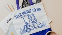 talk birdie to me golf tote bag for cart, golf Mothers Day gift for golfers, golf mom era golf wristlet for women, funny golf gifts for her