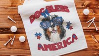 Dog bless America patriotic towels with grommet, Bernese Mountain Dog gifts for for step dad, golf gift for men, golf bag accessories golfer