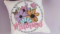 personalized love grows here Abuela pillow cover 18 x 18, first time Abuela gifts, Abuela kitchen towels, floral kitchen decor, Abuela to be