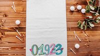 personalized golf towel with grommet, custom zip code towels golf accessories, golfing gifts for women, cute golf retirement gifts for her