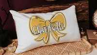 personalized carolina blue coquette name lumbar pillow 12x20, 2026 senior night gifts for teenage girls, custom Mothers day gifts for mom