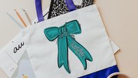 Personalized golf bow with name tote bag for women, lady golfer gift tote bag, golf gift for her, lady golfer golfing tournament, golf bag