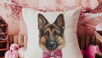 German Shepherd throw pillows for sofa, German Shepherd gifts, dog lover gift for women, shepherd decor, cute dog gifts for dog owners