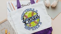 personalized softball tote bag for teens, softball wristlet with name, high school graduation gifts for girls, 2026 softball senior gifts