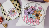 personalized love grows here pillows for grandma, Nana to be gifts, floral kitchen towel for Mom, Nana pillow cover 18 x 18, Mimi gifts from