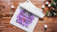 funny golf towel with grommet, golf now wine later golf bag towel for women, cute golf gifts for her, wine gifts for friends, ball towel