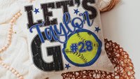 personalized lets go softball pillow for daughter going to college, high school graduation gifts for girls, 2026 softball senior night gifts