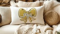 personalized carolina blue coquette name lumbar pillow 12x20, 2026 senior night gifts for teenage girls, custom Mothers day gifts for mom