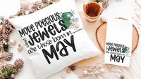 more precious than jewels Christian throw pillows for women, May gifts for daughter, Proverbs 3:15 hand towel, May birthday gift for her