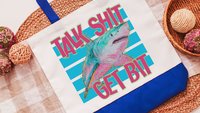 Get bit funny tote bag 