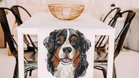 Bernese mountain dog table runner 