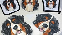 Bernese mountain dog table runner 