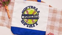 personalized softball tote bag for teens, softball wristlet with name, high school graduation gifts for girls, 2026 softball senior gifts