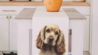 Cocker spaniel dog table runner