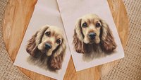 Cocker spaniel dog table runner