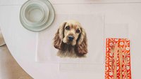 Cocker spaniel dog table runner
