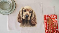 Cocker spaniel dog table runner