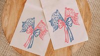 Sketch American flag pot holder & oven mitt