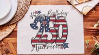 Happy birthday America placemats