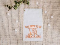 Talk birdie to me golf towel with hook, carolina blue funny golf gifts for her, cute golf gadgets, snarky lady golfer gifts, best golf items