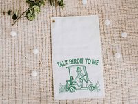 Talk birdie to me golf towel with hook, carolina blue funny golf gifts for her, cute golf gadgets, snarky lady golfer gifts, best golf items