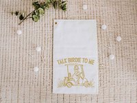 Talk birdie to me golf towel with hook, carolina blue funny golf gifts for her, cute golf gadgets, snarky lady golfer gifts, best golf items