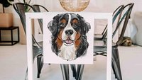 Bernese mountain dog table runner 