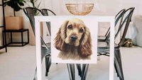 Cocker spaniel dog table runner