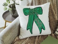 Personalized marching band columbia blue name throw pillow for girls