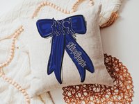Personalized marching band columbia blue name throw pillow for girls