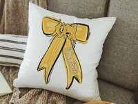 Personalized marching band columbia blue name throw pillow for girls