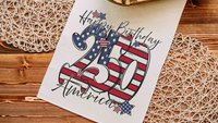 Happy birthday America pot holder & oven mitt