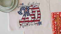 Happy birthday America pot holder & oven mitt