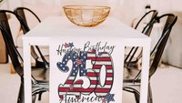 Happy birthday America table runner