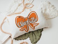 CapableByDesign personalized coquette bow throw pillows